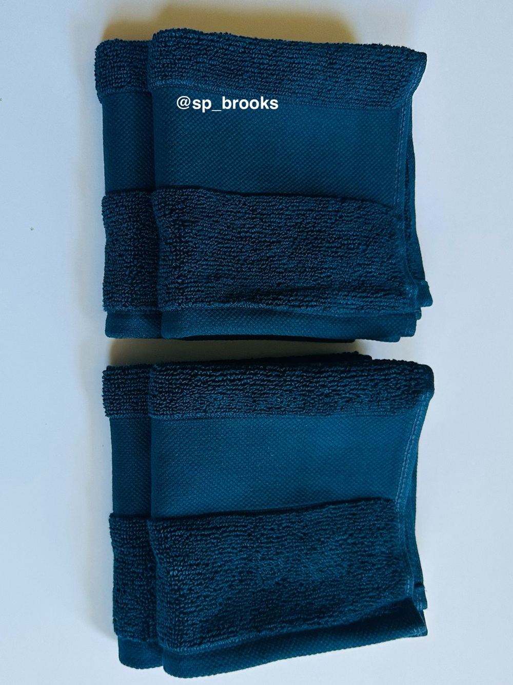 🎁4PC LAUREN Ralph Lauren Wescott Wash Cloth Set - Club Navy Cotton Bath Towels